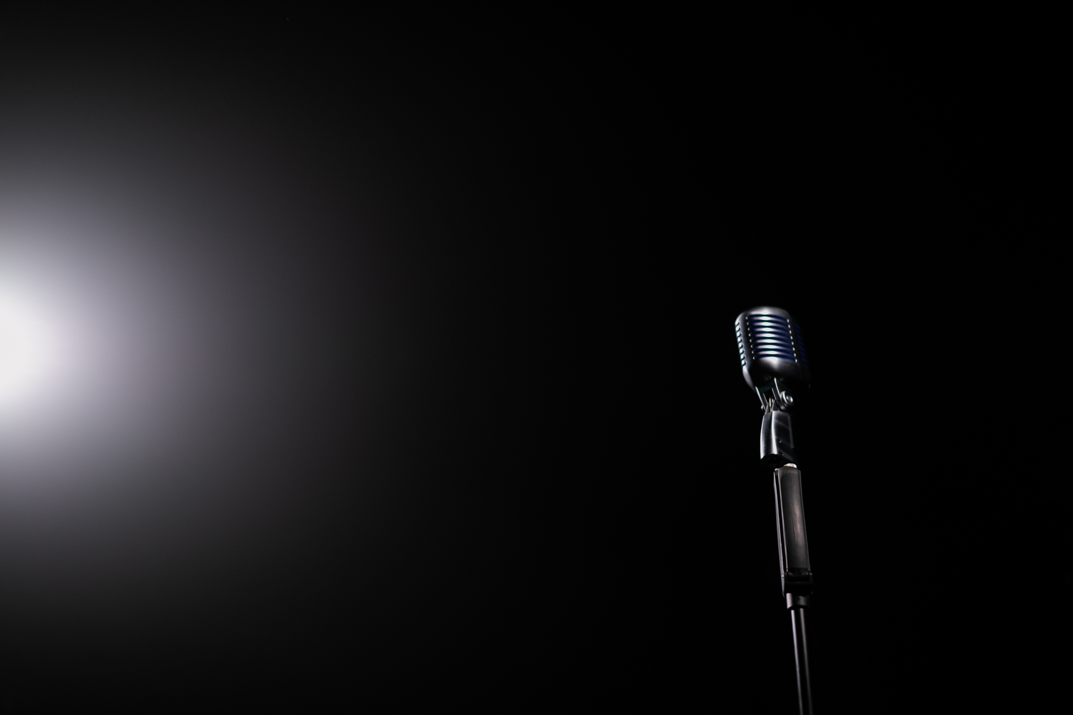  A Silver Retro Microphone
